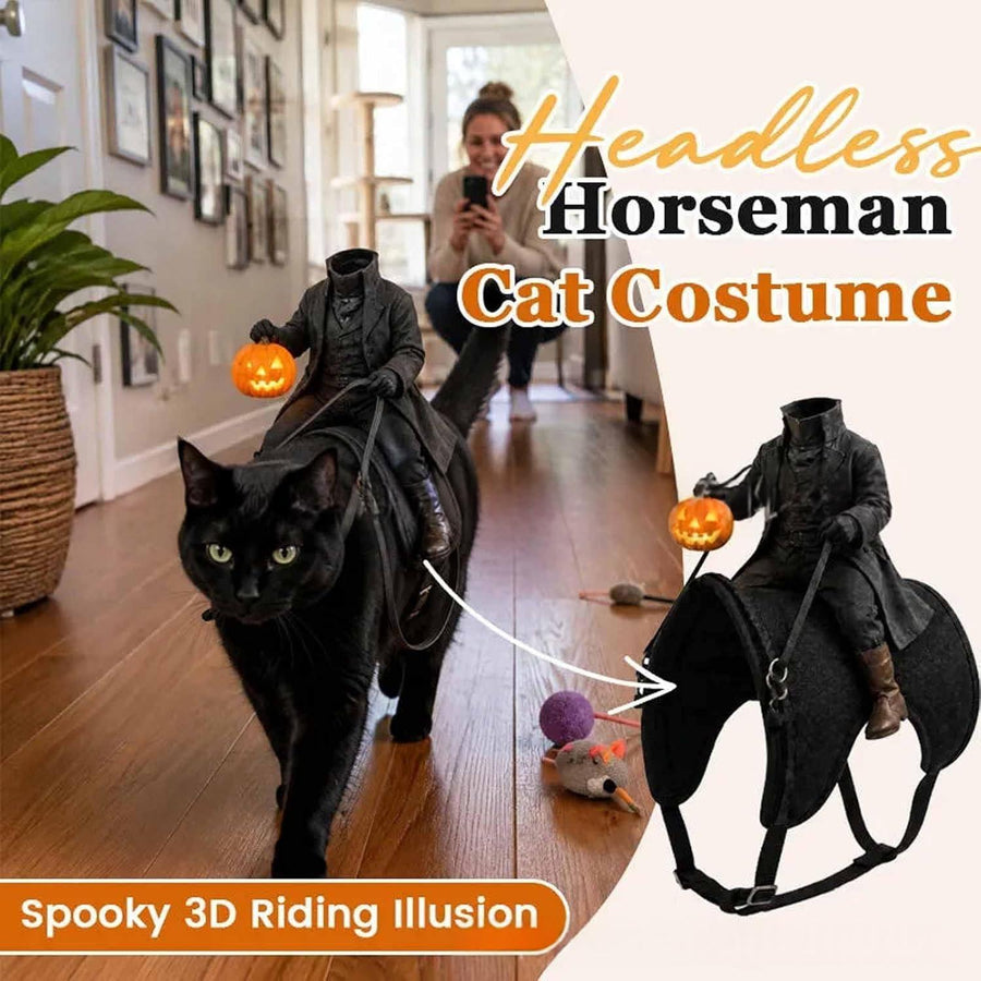 Headless Horseman Cat Costume Injection Molding Natural