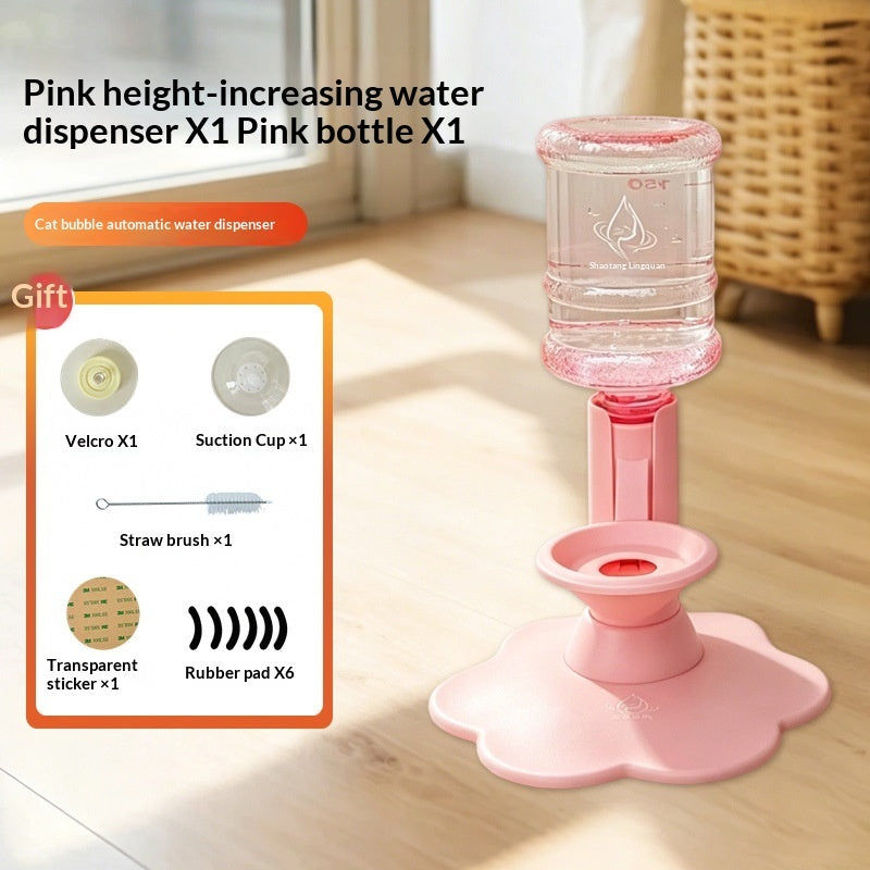 Cat Neck Protecting Automatic Water Dispenser – Anti-Splash Elevated Cat Waterer with Backflow Prevention