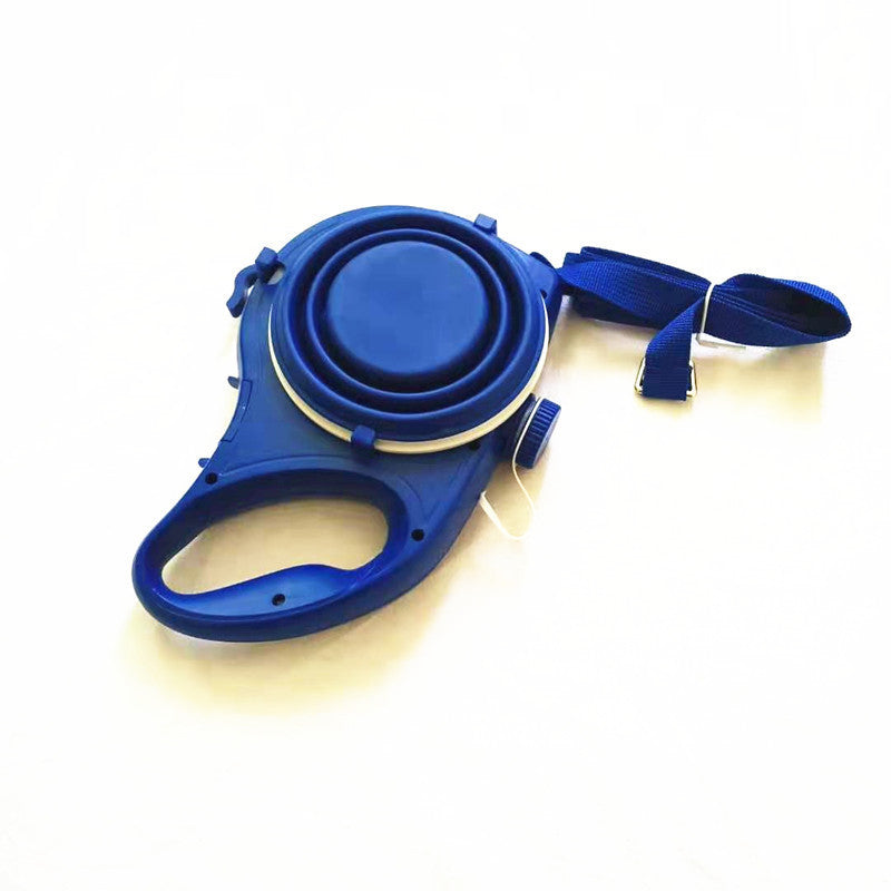 Multifunctional Retractable Dog Leash with Built-In Water Bottle & Bowl