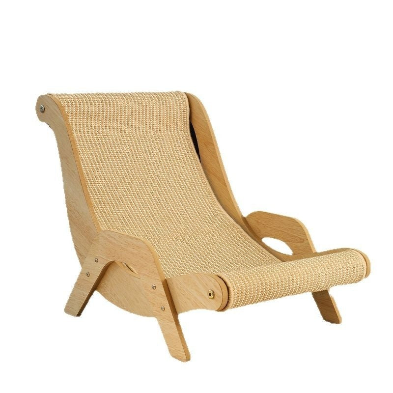 Wooden Cat Recliner Scratcher Lounge