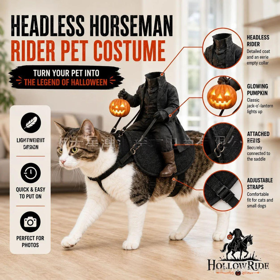 Headless Horseman Cat Costume Injection Molding Natural