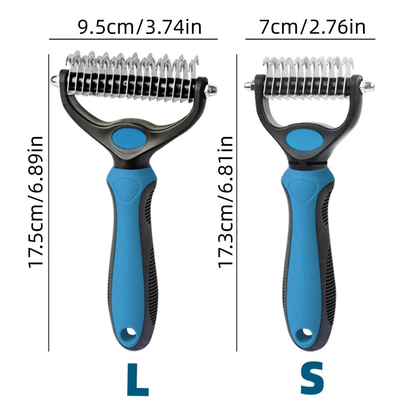 Double-Sided Dematting Comb – Professional Deshedding Brush for Dogs & Cats