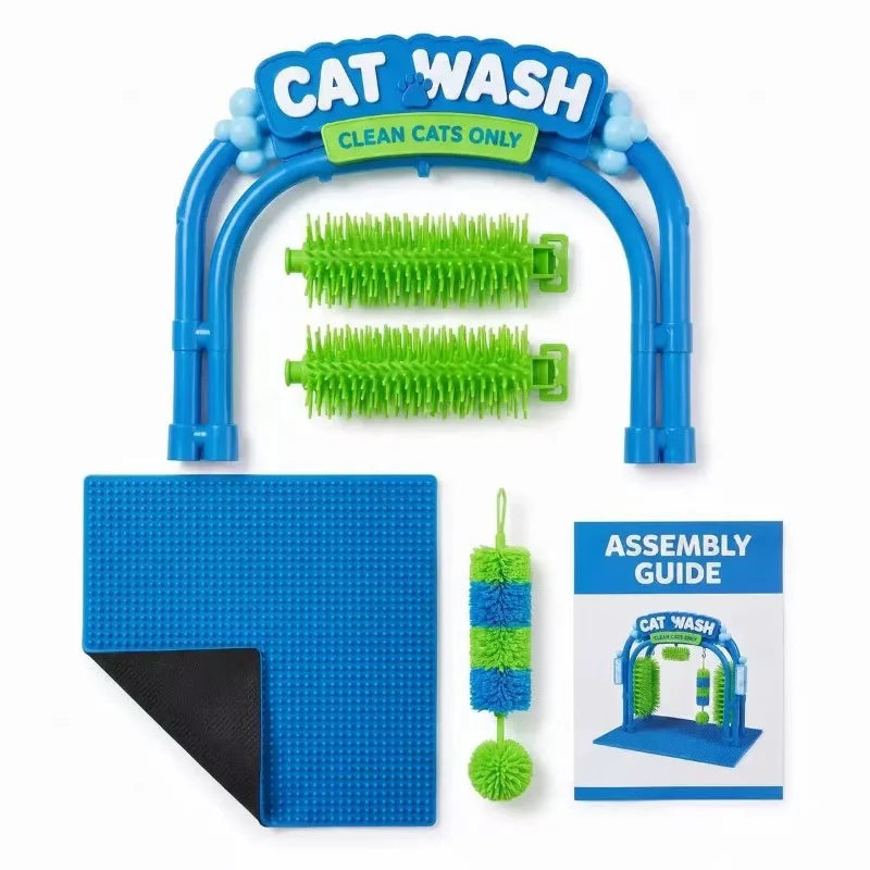 Cat Self Grooming Wash Station Interactive Cat Massage Brush Toy Hair Removal Pet Grooming Supplies for Kitten