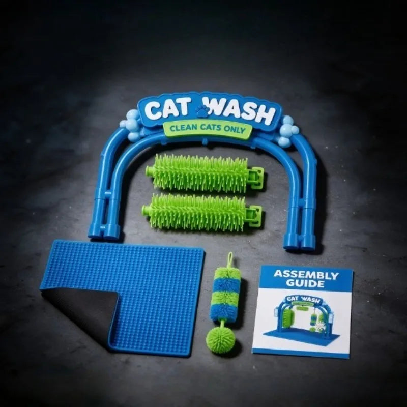 Cat Self Grooming Wash Station Interactive Cat Massage Brush Toy Hair Removal Pet Grooming Supplies for Kitten