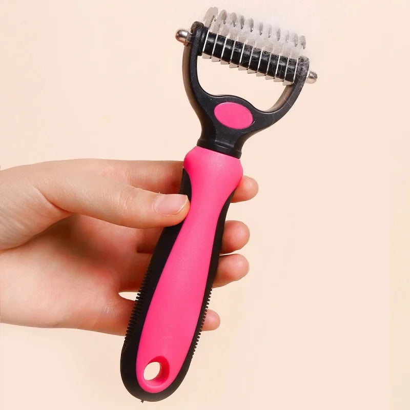Double-Sided Dematting Comb – Professional Deshedding Brush for Dogs & Cats