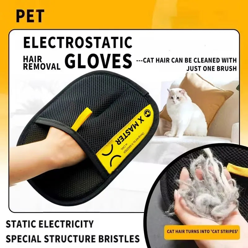 Pet Grooming Glove – Deshedding Mitt for Dogs & Cats