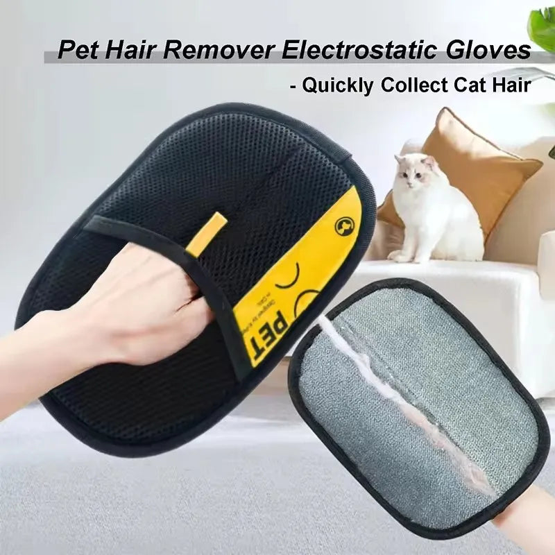 Pet Grooming Glove – Deshedding Mitt for Dogs & Cats