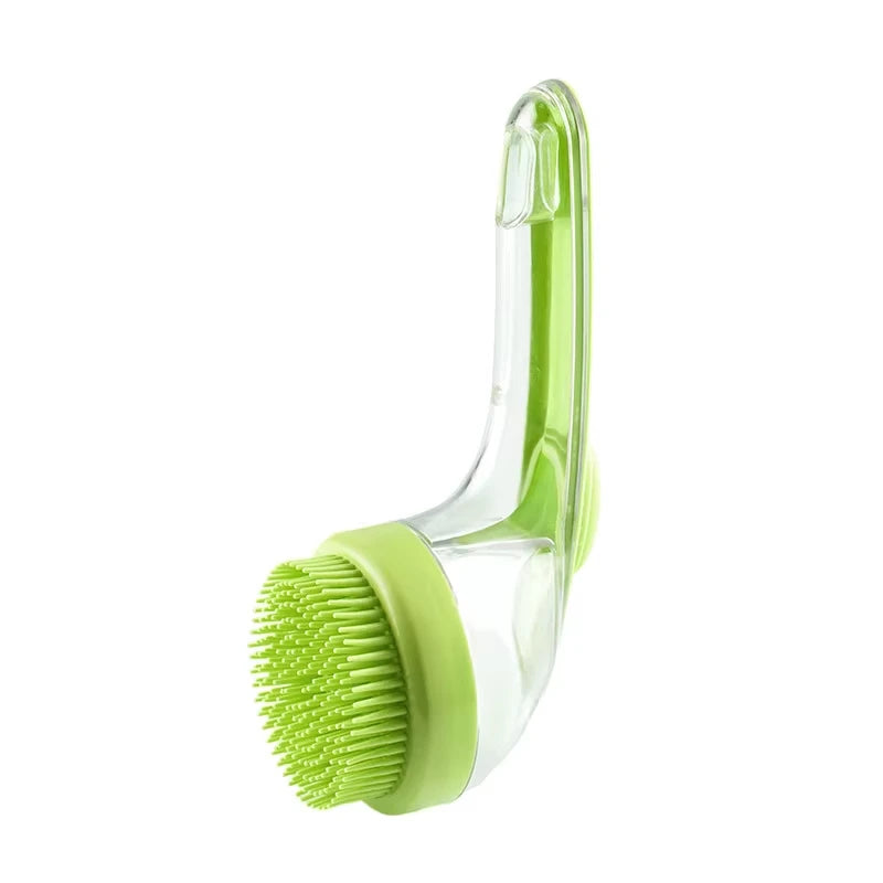 Pet Castle long handle silicone pet bathing brush grooming massage comb for dogs and cats