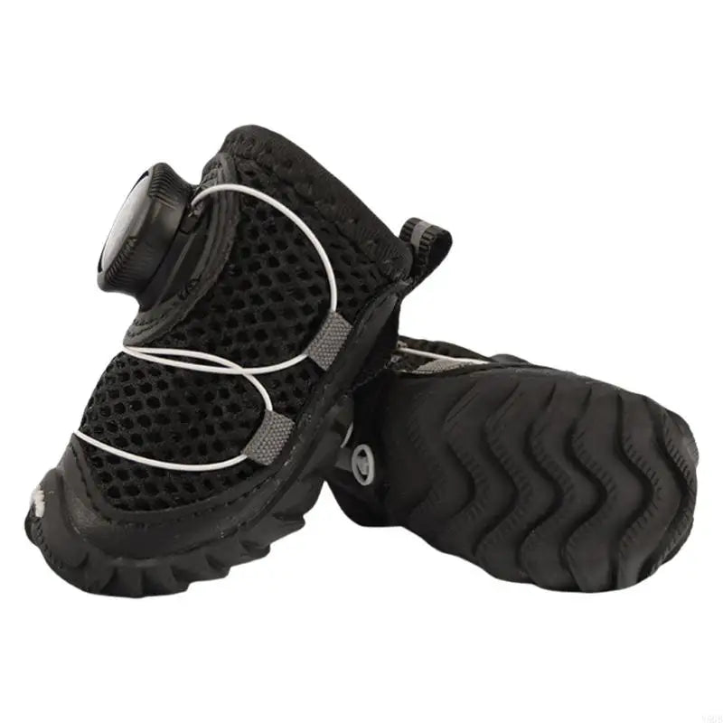 Pet Castle dog wearing lightweight non-slip Oxford sole sneakers