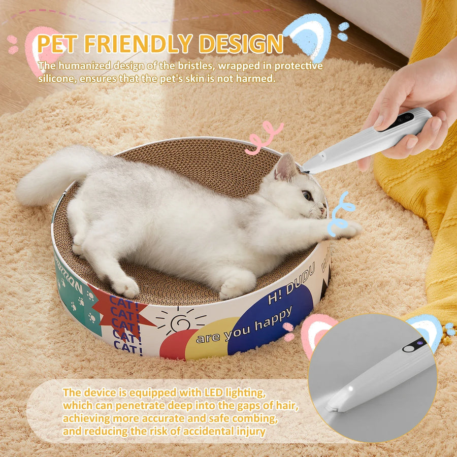 Cordless Dog Paw Trimmer with LED Light – Low Noise Grooming Clipper