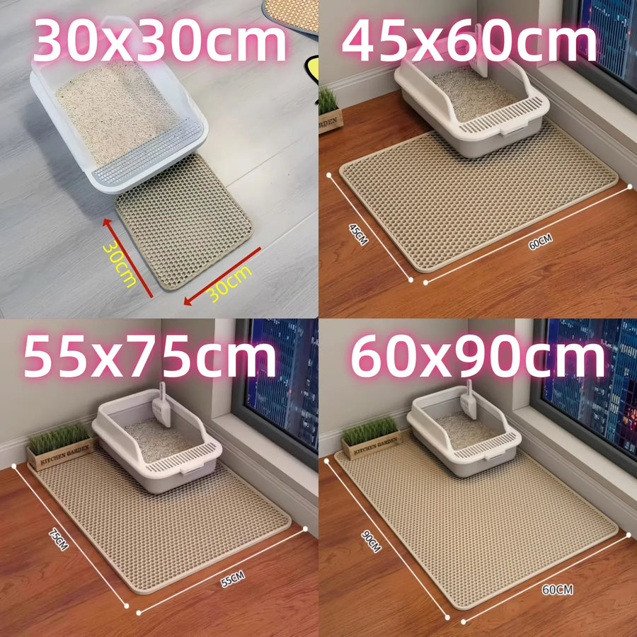 Extra Large Cat Litter Mat – Waterproof Double Layer Non-Slip Floor Protector