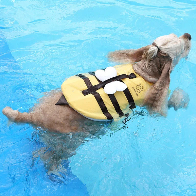 Little Bee Dog Life Jacket – Waterproof Swimsuit & Safety Harness