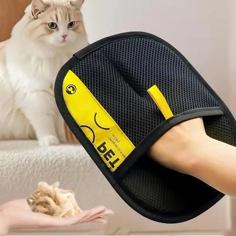 Pet Grooming Glove – Deshedding Mitt for Dogs & Cats