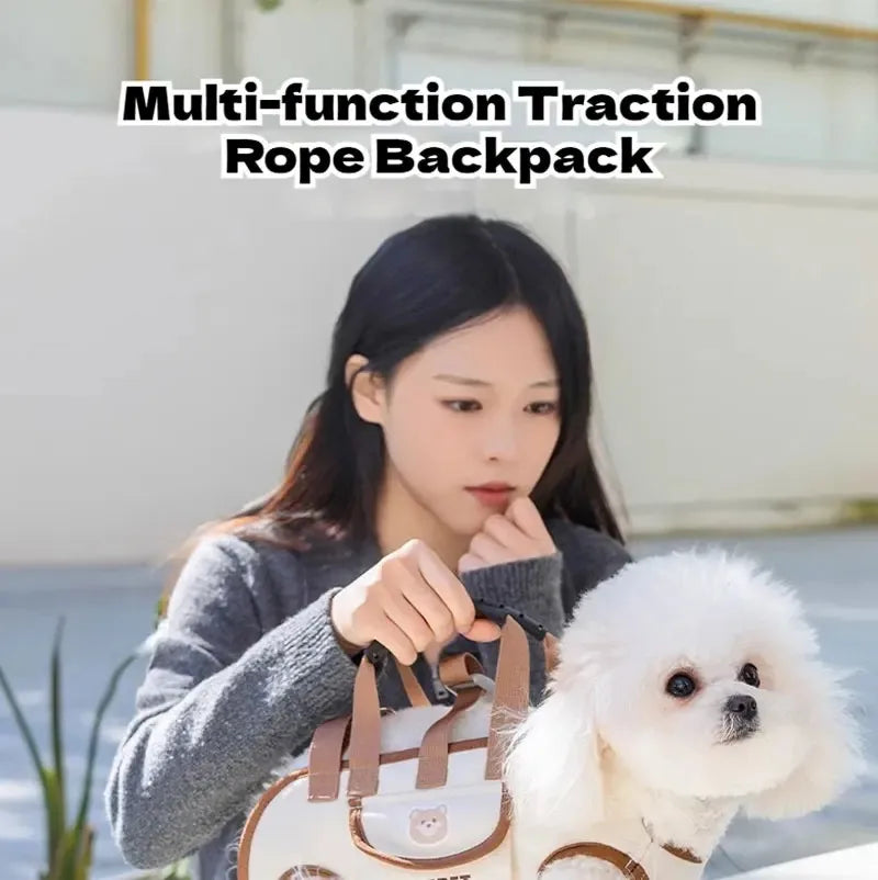 Portable Dog Carrier Backpack – Hands-Free Crossbody Pet Travel Bag