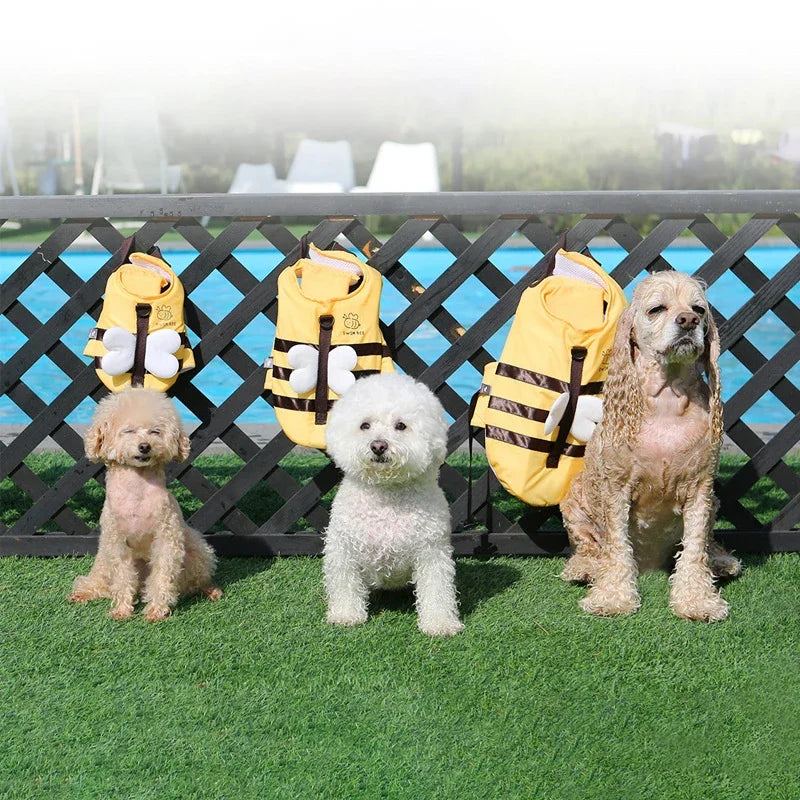 Little Bee Dog Life Jacket – Waterproof Swimsuit & Safety Harness
