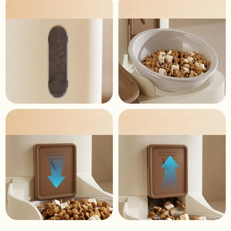 All-in-One Pet Feeder โ Combo Food & Water Dispenser Bowl for Cats & Dogs
