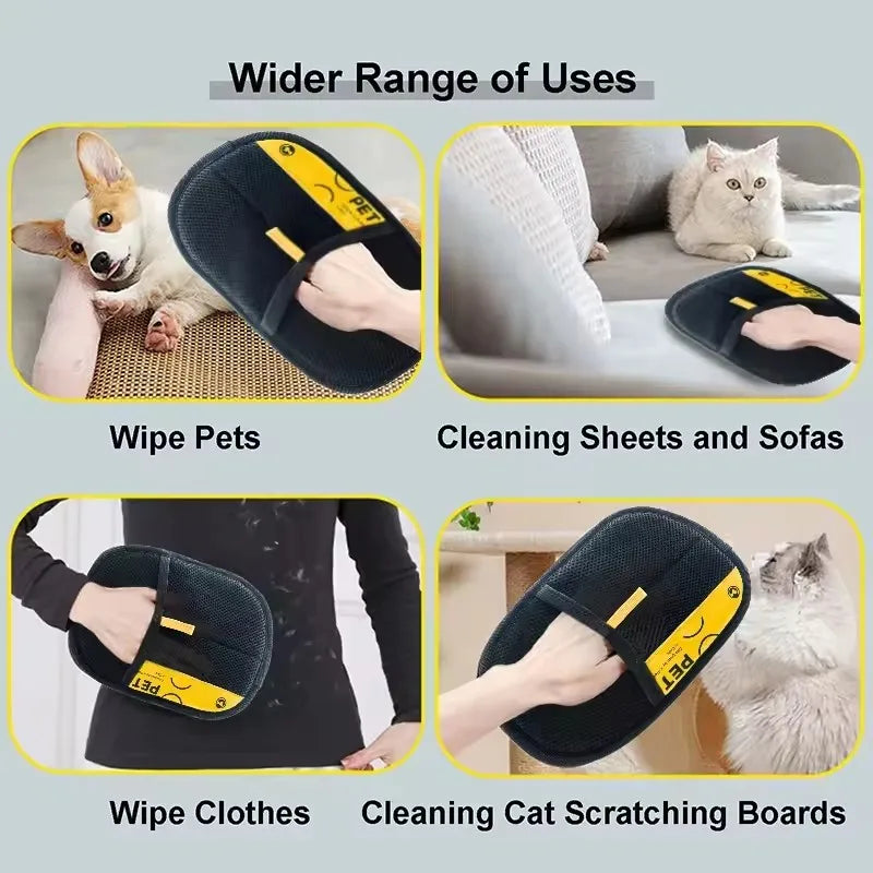 Pet Grooming Glove – Deshedding Mitt for Dogs & Cats