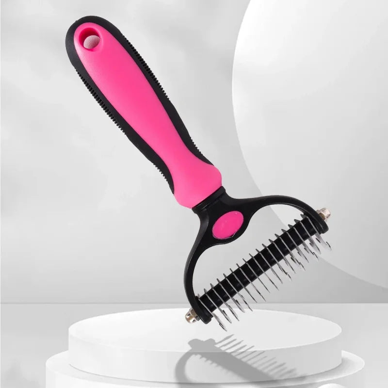 Double-Sided Dematting Comb – Professional Deshedding Brush for Dogs & Cats