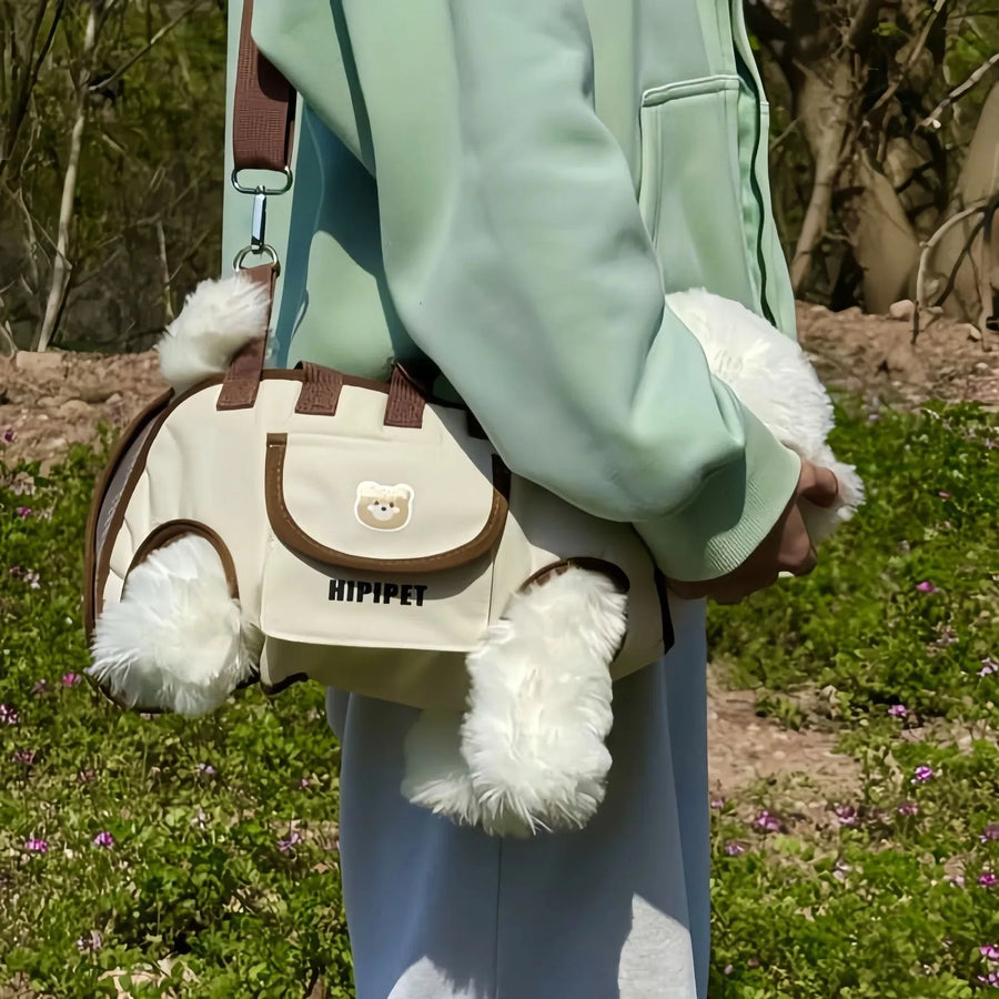 Portable Dog Carrier Backpack – Hands-Free Crossbody Pet Travel Bag