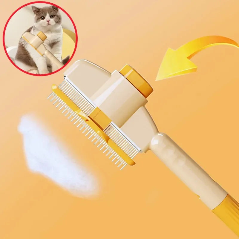 Self-Cleaning Dog & Cat Grooming Comb – One-Button Hair Remover Brush