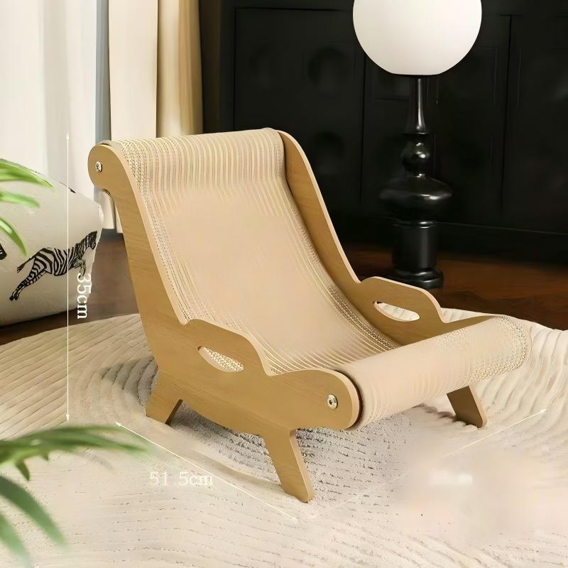 Wooden Cat Recliner Scratcher Lounge