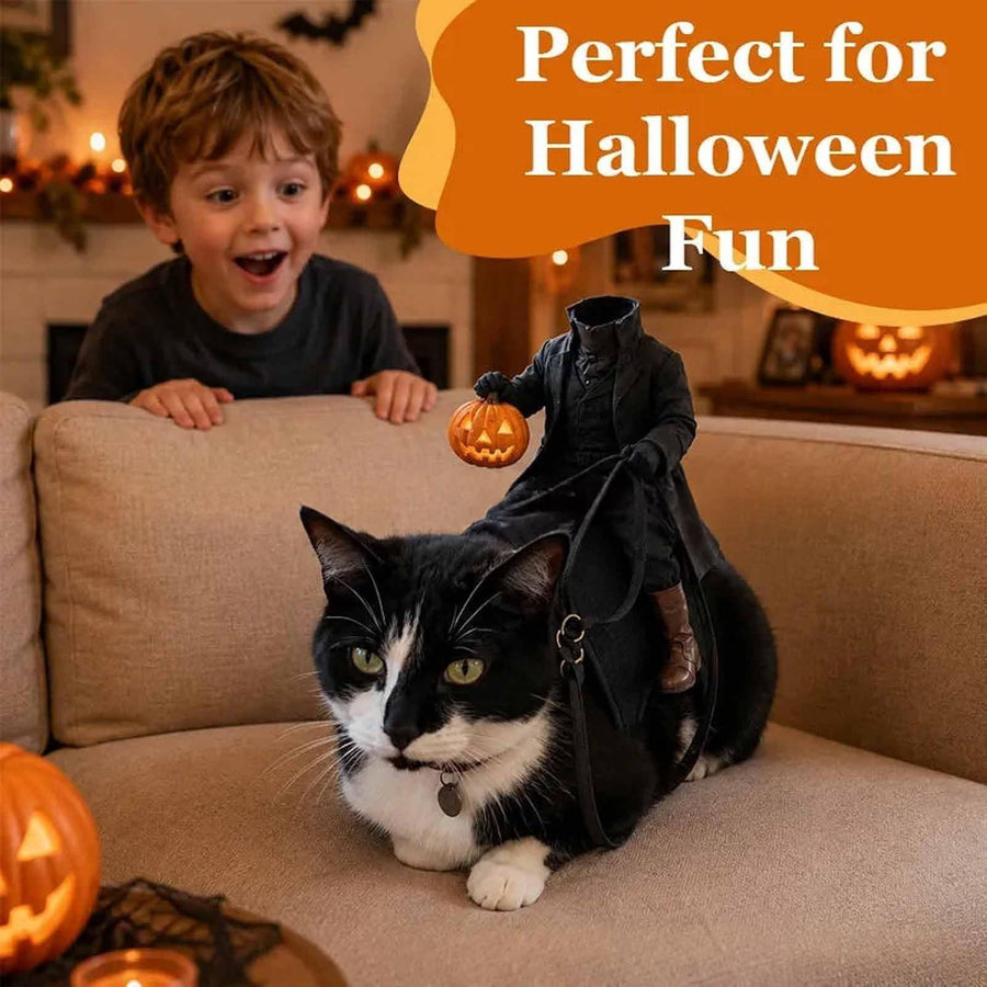 Headless Horseman Cat Costume Injection Molding Natural