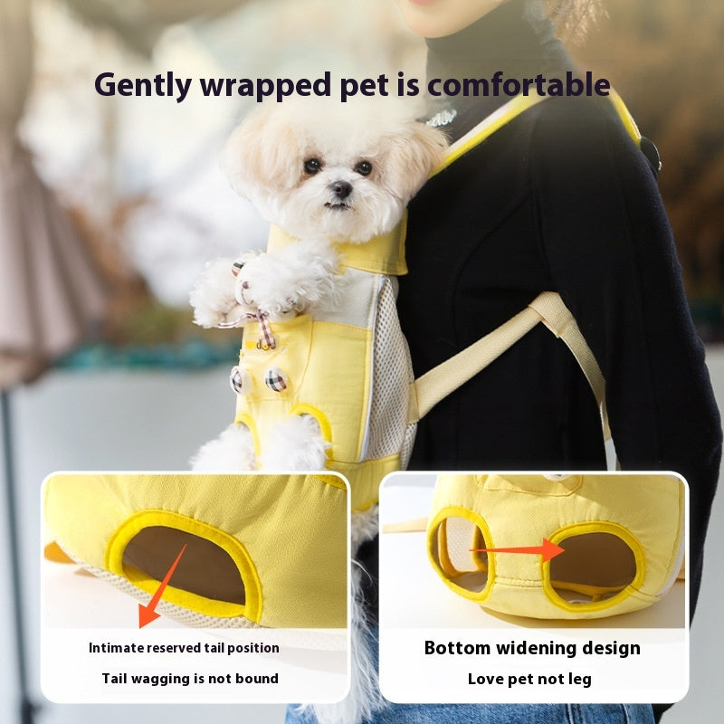 Cartoon Cute Pet Chest Carrier Bag – Portable Front Backpack for Small Dogs & Cats