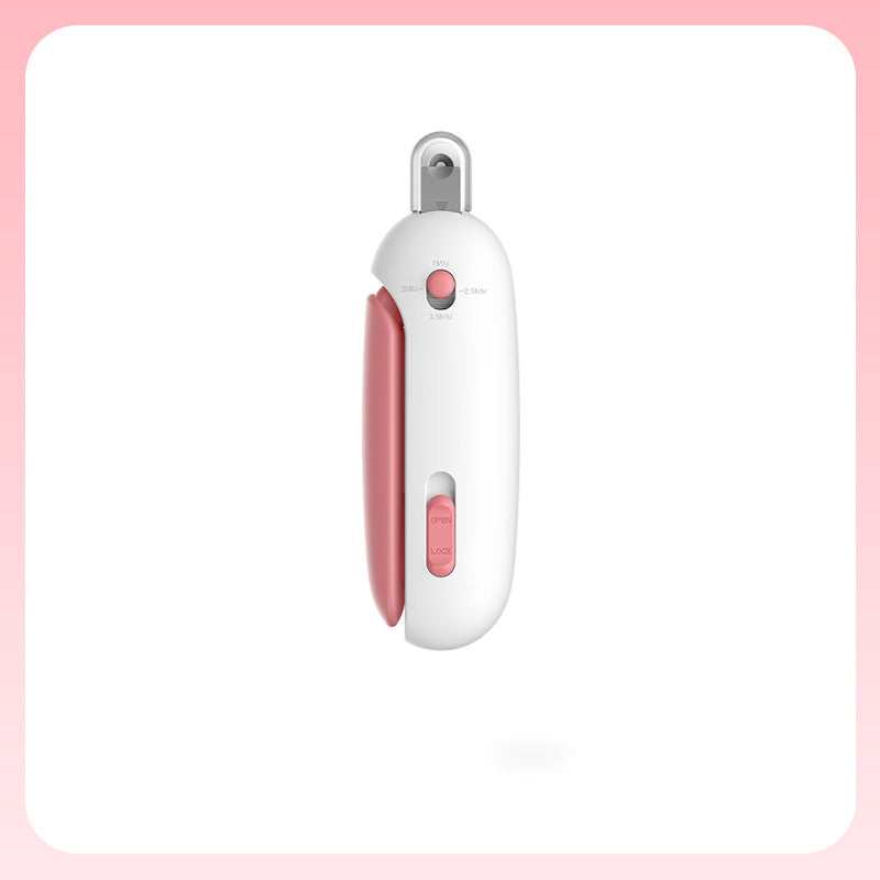 White and pink electronic device on a white background
