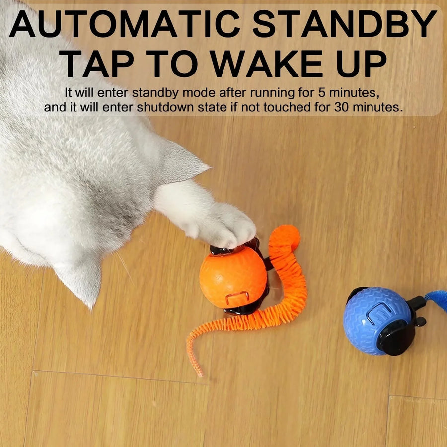 Automatic Rotating Smart LED Cat Ball – Interactive Self-Moving Kitten Toy