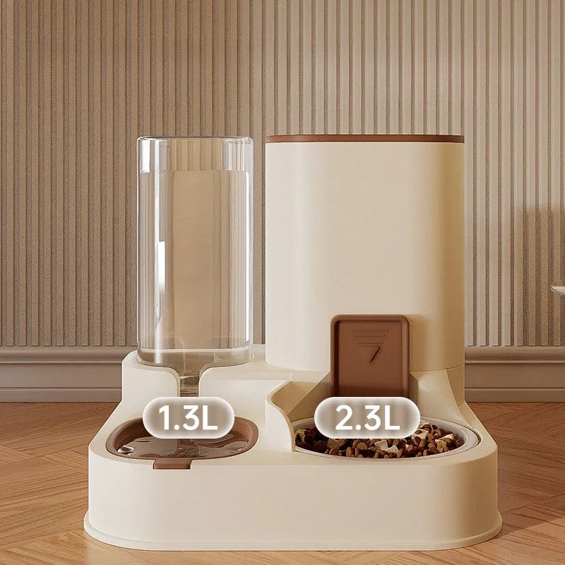 All-in-One Pet Feeder – Combo Food & Water Dispenser Bowl for Cats & Dogs