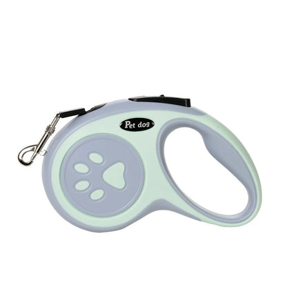 Pet retractable leash with paw design on a white background