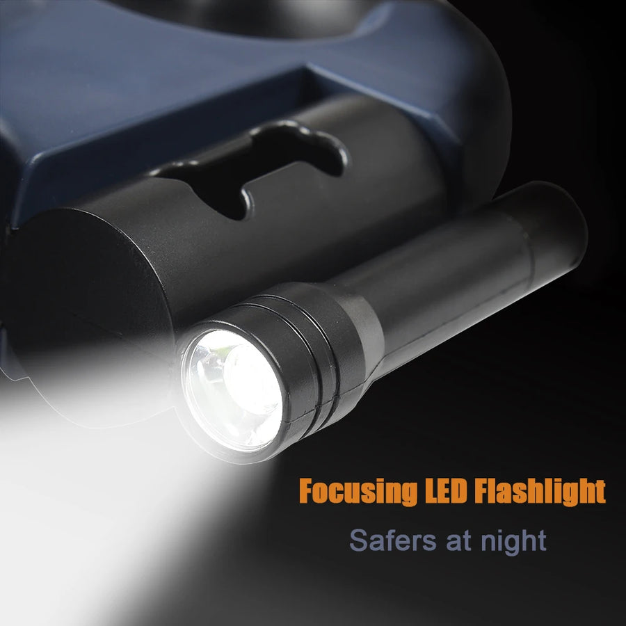Dual Dog Leash with LED Flashlight – Retractable Leash for 2 Dogs
