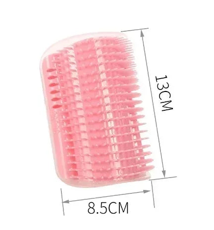 Cat Corner Self-Grooming Brush – Wall Mounted Massager for Itch Relief & Shedding