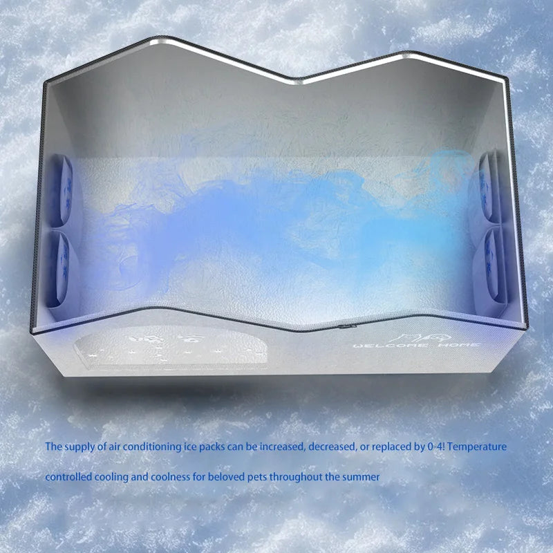 Pet Castle Cat Air Conditioning House - insulated cooling nest for cats with ice pack kit