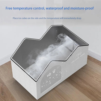 Pet Castle Cat Air Conditioning House - insulated cooling nest for cats with ice pack kit