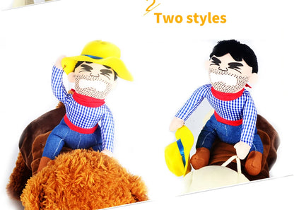 Two cowboy plush toys on a white background with text 'Two styles'.