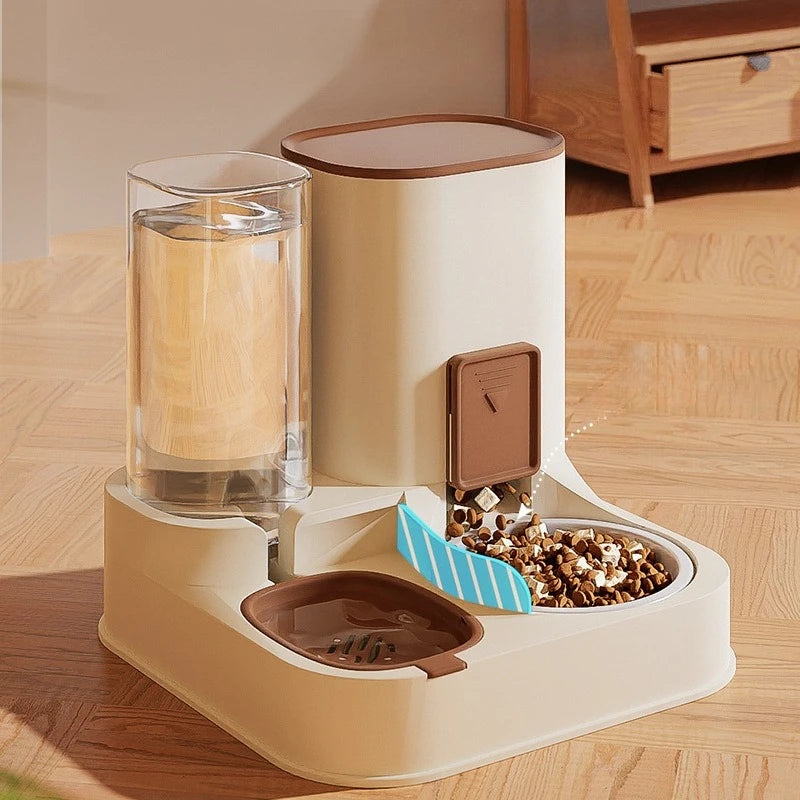 All-in-One Pet Feeder – Combo Food & Water Dispenser Bowl for Cats & Dogs