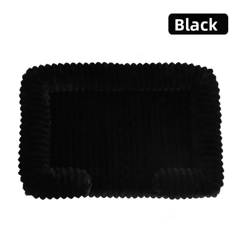 Black rectangular bath mat on a white background with 'Black' label.