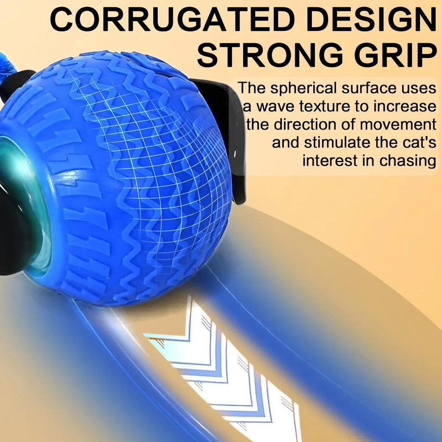 Automatic Rotating Smart LED Cat Ball – Interactive Self-Moving Kitten Toy