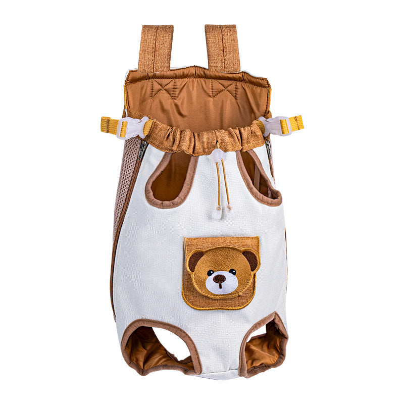 Portable Pet Backpack Carrier – Double-Shoulder Bag with Chest Strap