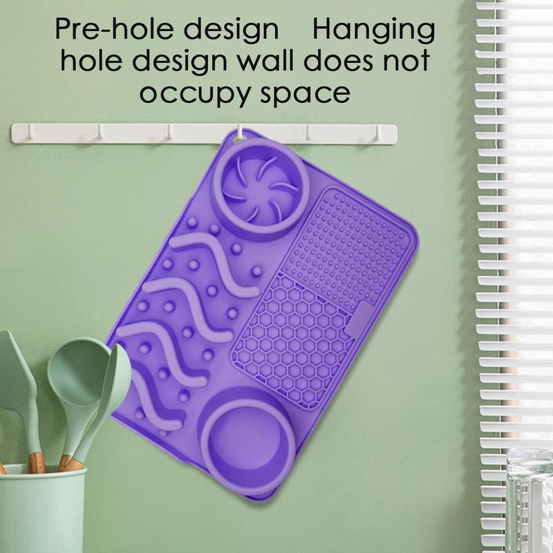 Multi-Functional Silicone Slow Feeder Lick Mat with Bowl for Dogs & Cats